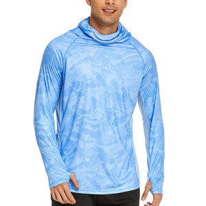 เสื้อตกปลาแบบมีฮู้ด UPF50 แห้งเร็ว แขนยาว สำหรับใช้กลางแจ้งในฤดูร้อน - Product Image 4