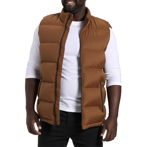 Chaleco Acolchado Naranja para Hombre, Diseño ODM OEM, Cuello Alto, Cierre de Cremallera, Resistente al Viento, Ropa de Invierno Informal, Relleno de Poliéster, Largo Regular - Product Image 2