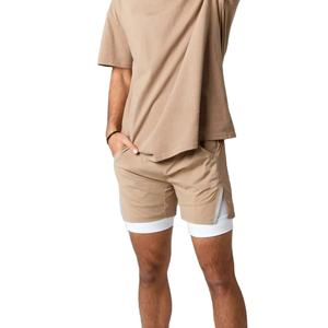 Venta al por mayor de pantalones cortos de verano personalizados para hombre de secado rápido de algodón Spandex de compresión Fitness gimnasio entrenamiento pantalones cortos deportivos - Product Image 3