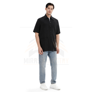 เสื้อคลุมช่างตัดผมแบบกันน้ำ โพลีเอสเตอร์ แขนสั้น สำหรับร้านเสริมสวย ช่างทำผม ช่างตัดแต่งทรงผม พร้อมช่องใส่ของ ป้องกันเข็มแทง เหมาะสำหรับผู้ชาย - Product Image 6