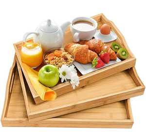 Bandeja Rectangular de Madera para Servir con Asas Doradas, Platos Modernos de Lujo para Catering, Hostelería, Cumpleaños, Aniversarios y Otras Ocasiones - Product Image 5