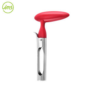 Herramienta para quitar el centro de las manzanas de acero inoxidable, removedor de semillas de frutas con dientes dentados y botón de liberación - Product Image 6
