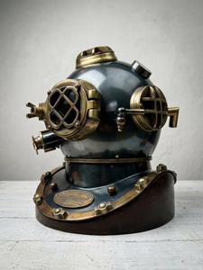 <b>Vintage</b> Nautical Diving Helmet Steel and Aluminum Deep Sea Decorative Maritime Showpiecefor Home Office <b>Bar</b> Restaurant Tabletop - Product Image 4