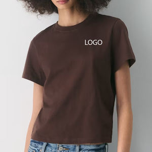 Camiseta Básica Lisa para Mujer, Algodón Premium Transpirable, Uso Diario Informal, Precio de Fabricante para Compradores Mayoristas, Ropa Casual 2026 - Product Image 1