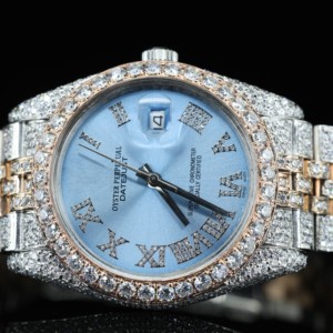 นาฬิกาข้อมือผู้ชายสุดหรู ดีไซน์ทันสมัย ประดับเพชรโมอิสซาไนต์ สายขนาด 16 มม. ตัวเรือนขนาด 12 มม. หน้าปัดคริสตัลแซฟไฟร์ - Product Image 4