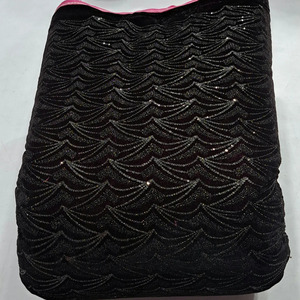 Tissu en velours brodé, tissu en soie brodé, tissu en dentelle perlée, tissu de luxe pour marques de boutiques, approvisionnement en vêtements, vente en gros - Product Image 5