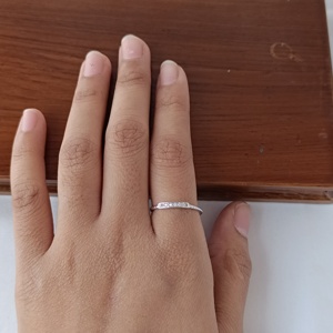 Diamond Gemstone <b>Rings</b> Minimalist Bar <b>Ring</b> Women Romantic Elegant <b>Thin</b> Stackable Gift - Product Image 3