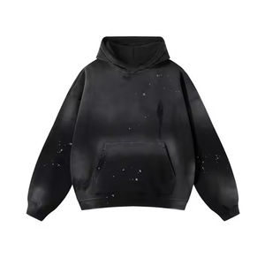 Sweat à capuche délavé pour homme, très demandé, 100 % coton, coupe longue, impression numérique de haute qualité pour la saison hivernale - Product Image 6