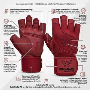 Half Finger PU Workout Support Gloves Durable Breathable <b>Hook</b> and Loop Closure for Gym Weightlifting and Training Activities - Product Image 6