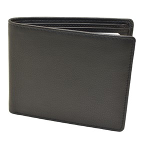 <b>Men's</b> Genuine Leather Slim Bifold <b>Wallet</b> Fashion RFID Protection Minimalist Design Open Closure Short Length Daily Use - Product Image 1