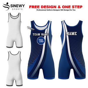 New Arrival Custom Front Logo Stretch Lightweight Durable Quick Dry Wrestling Singlets Breathable Performance Gear for Teams - Product Image 2