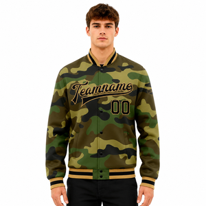Wholesale OEM Polyester Winter Plus Size Black Baseball Team Jacket Custom Embroidery Varsity Lettermen Jacket <b>Coats</b> for Men - Product Image 3