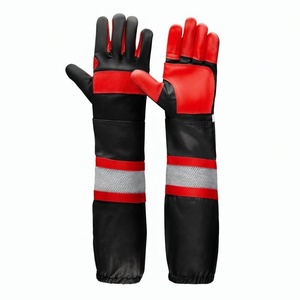 Custom Goatskin Leather Beekeeper <b>Gloves</b> with <b>Long</b> Canvas Sleeves & Elastic Cuffs Sting-Proof Protective <b>Gloves</b> for Beekeeping - Product Image 2