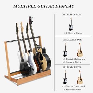 Supporto Pieghevole per Chitarra in Legno e Metallo per Chitarre Elettriche, Acustiche e Basso, Salvaspazio per Casa e Studio - Product Image 3