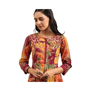 ชุดเดรสโบโฮผ้าฝ้ายพิมพ์ลายดอกไม้สไตล์อินเดียชุดเดรสลำลองฤดูร้อนลายดอกไม้ทำด้วยมือของขวัญที่สมบูรณ์แบบสำหรับเธอมีคุณสมบัติตามธรรมชาติ - Product Image 1