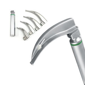 Ensemble de laryngoscope à fibres optiques Macintosh avec 4 lames et manche moyen, réutilisable, en acier inoxydable, qualité médicale CE ISO - Fournisseur OEM - Product Image 5
