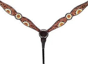 Headstall et cuirasse sculptées à la main en cuir de haute qualité au meilleur prix dans les accessoires équestres - Product Image 2