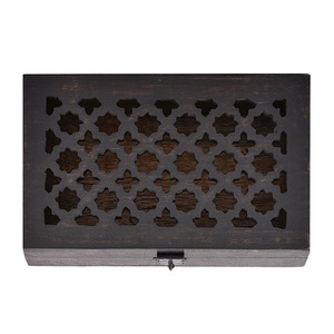 Boîte décorative en bois avec couvercle à charnière pour exportateur en gros Boîte en bois de manguier brun foncé pour bibelots bijoux et autres cachettes - Product Image 3