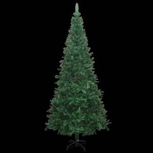 Sapin de Noël artificiel vert pré-éclairé de 94,5 pouces avec ensemble de boules, collection élégante d'ornements de Noël - Product Image 2
