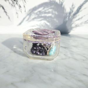 Boîte à bijoux en résine artisanale de luxe, décorative, à fleurs, pour ranger les bibelots, petite boîte cadeau personnalisée en résine - Product Image 6