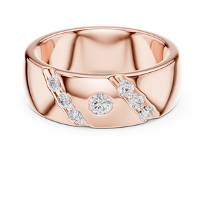 แหวนใบไม้สีโรสโกลด์ประดับอัญมณีคาถาแนววินเทจ14K - Product Image 2