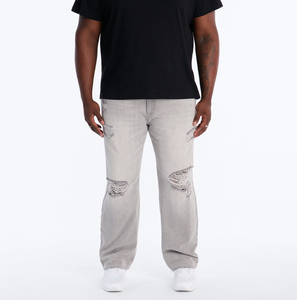 Pantalones Vaqueros de Mezclilla de Algodón Desgastado de Primera Calidad para Niños, Estilo Desgarrado y Lavado, Pantalones Vaqueros de Moda OEM - Product Image 1