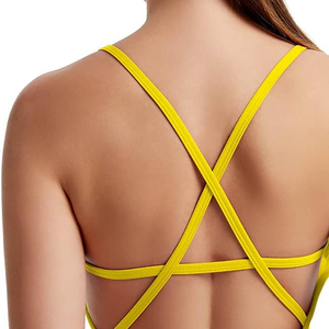Mono de yoga amarillo de cintura alta para mujer, con tirantes finos, control de abdomen, moldeador, ajuste ceñido, largo hasta el tobillo, para primavera y verano - Product Image 6