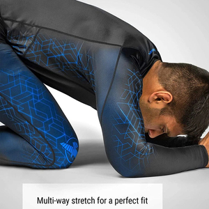 Maillot de compression athlétique MMA Rash Guard en tissu polyester extensible, séchage rapide, respirant, pour entraînement et grappling, vêtements de sport OEM - Product Image 6