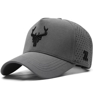 Customize Quick Dry Golf Hat Embroidered Performance Snap Back Cap Hat Curved Brim Water Resistant Perforated Snap Back Golf Hat - Product Image 1