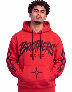 Sudadera con capucha unisex personalizada, gruesa, blanca y negra, con estampado gráfico de texto, bordado tribal de llamas en la manga, estilo streetwear, forro polar. - Product Image 2