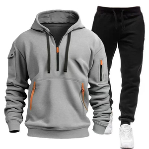 Ensemble de survêtement en coton PREDATEX INDUSTRIES à capuche, demi-zip, avec cordon de serrage, léger, antistatique, uni, décontracté, pour hommes et femmes - Product Image 5