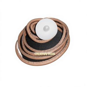 Cordons en cuir ronds cousus Nappa à la mode pour bijoux pour la fabrication d'accessoires et de composants - Product Image 1