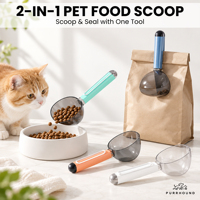 Cuillère à nourriture pour animaux pratique, hygiénique et facile à utiliser avec poignée à clip.