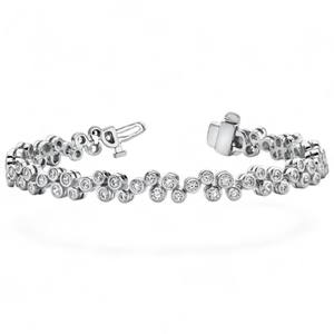 Pulsera de Diamantes Cultivados en Laboratorio con Engaste de Bisel y Estilo Atemporal en Oro de 18K - Product Image 1