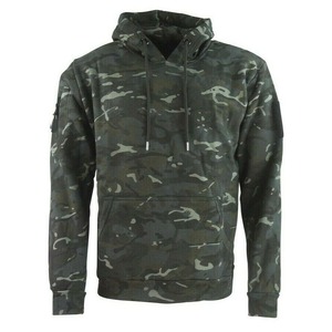 Sweat-shirt à capuche en molleton vert olive pour homme avec poches zippées, coupe classique, vêtements décontractés pour l'extérieur - Product Image 6