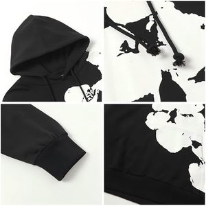 Gothic foam printed loose hoodie Y2K jogging pants hip-hop <b>set</b> street retro sweatshirt sweatpants two-piece <b>set</b> - Product Image 4