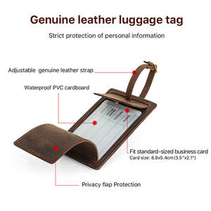 Etiqueta de Cuero para Equipaje con Protección de Privacidad, Etiquetas de Viaje para Maletas, Etiquetas para Mochilas, Etiquetas para Maletas de Viaje - Product Image 4