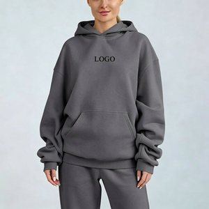 Wholesale Womens Loose Fit Fleece Pullover <b>Hoodie</b> Boxy Fit Streetwear <b>Hoodie</b> for US casualwear retailers - Product Image 4