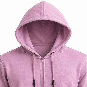 Sudadera con Capucha y Cremallera Completa para Hombre, 100% Algodón, Personalizable, Estilo Urbano, Ecológica, Venta al Por Mayor, OEM ODM - Product Image 5
