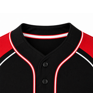 Maillots de baseball personnalisés vierges, authentiques, à rayures fines, uniformes d'équipe boutonnés pour hommes et adultes, impression numérique, polyester cousu, ensembles en gros - Product Image 4