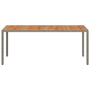 Table de jardin en polyrotin gris 74,80 x 35,43 x 29,53 po – Ensembles de jardin élégants - Product Image 3