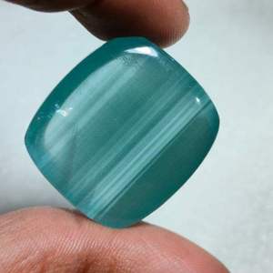 Aigue-marine bleue naturelle, cabochon coussin - Product Image 3