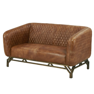 Sofá de Cuero Genuino de Estilo Retro Americano Moderno, Minimalista Italiano de Lujo Ligero para Sala de Estar - Product Image 6