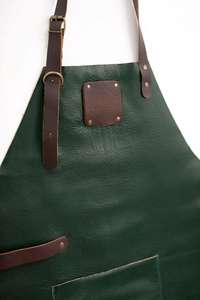 Handmade Luxury Classic Genuine Leather <b>BBQ</b> Grill <b>Apron</b> Heat Resistant High Performance for Kitchen Workshop Bulk Orders - Product Image 5