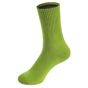 Crew <b>Socks</b> Solid Color 100% Cotton Breathable Knitted for Adults Autumn Casual Wear - Product Image 3