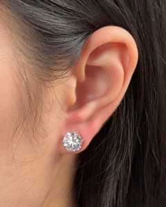 6Carat Diamond <b>Stud</b> <b>Earring</b> 14k 18k Solid Gold Round Lab Grown Prong Set Classic Luxury Everyday Wear Modern <b>Studs</b> Factory Price - Product Image 2
