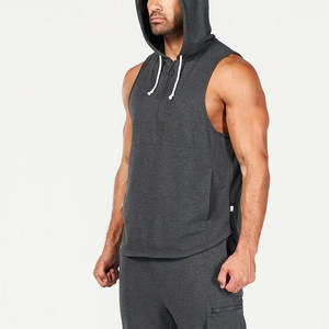 Ropa EXORO, Sudadera sin Mangas para Hombre, Corte Holgado, Felpa Suave, Ligera, Secado Rápido, Estilo Deportivo, para Gimnasio, Entrenamiento, Ropa Deportiva Urbana de Verano - Product Image 5