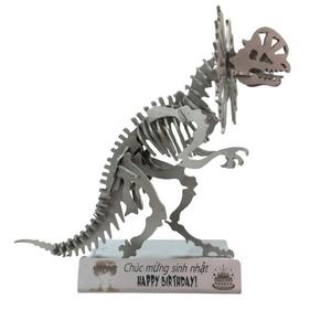 Modèle 3D Terex en acier inoxydable 304, Dilophosaurus découpé au laser, pour la décoration intérieure et l'apprentissage des adultes, fabriqué au Vietnam, A40CM - Product Image 6