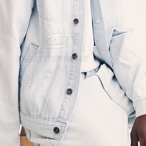 Winter Men Jeans <b>Jacket</b> Front Casual Streetwear <b>Lightweight</b> Fashion Long Sleeve Trendy Comfortable Outdoor Everyday Wear - Product Image 4