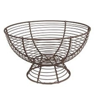 Oval <b>Basket</b> Kitchen Storage <b>Basket</b> Iron <b>Basket</b> Matte Black <b>Stackable</b> Simple Design Multi-Purpose Neatenin Iron <b>Basket</b> - Product Image 1
